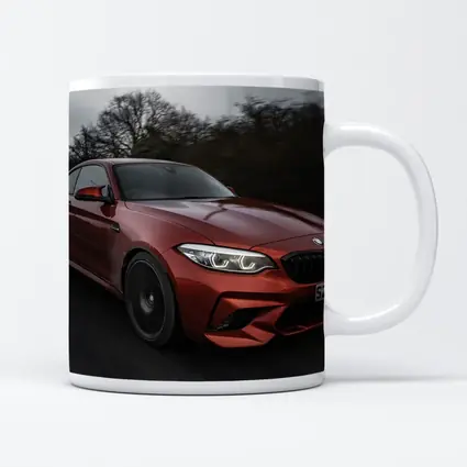 BMW M2 Coupe Racing On Wet Road
