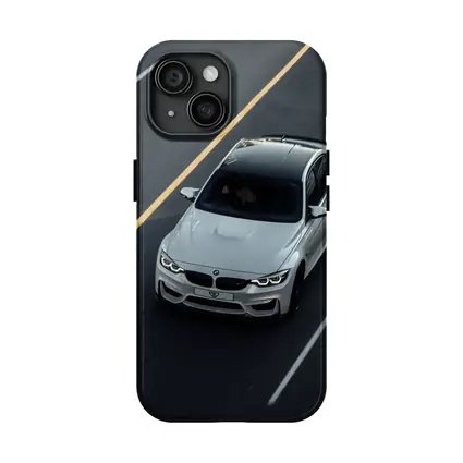 BMW M4 White Sedan on Open Road