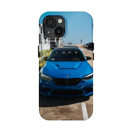 BMW M2 Blue Parked Coastal Street