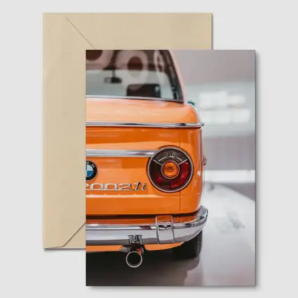 BMW 2002 Ti Orange Classic Rear View