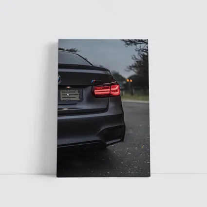 BMW M3 Matte Black Rear View Street