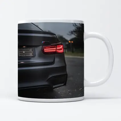 BMW M3 Matte Black Rear View Street