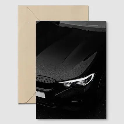 BMW Black Hood Rainy Dark Moody Shot