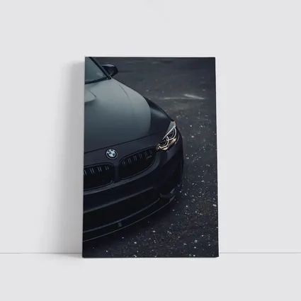BMW M4 Matte Black Front Close Up