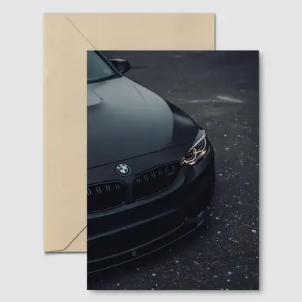 BMW M4 Matte Black Front Close Up