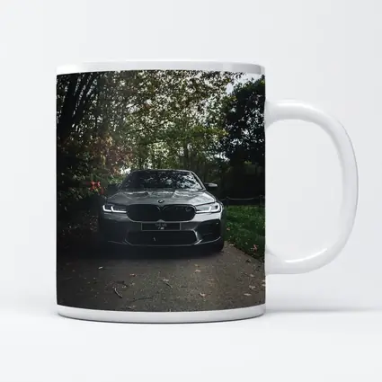BMW M5 Front View Autumn Forest