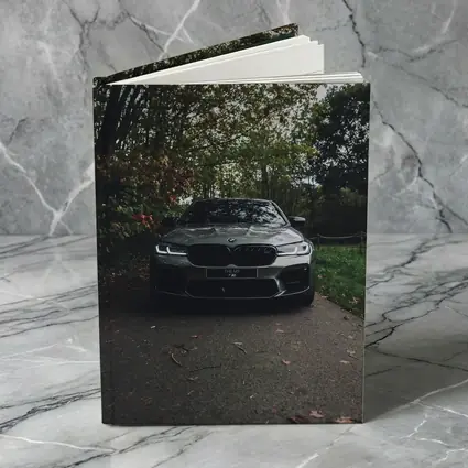 BMW M5 Front View Autumn Forest