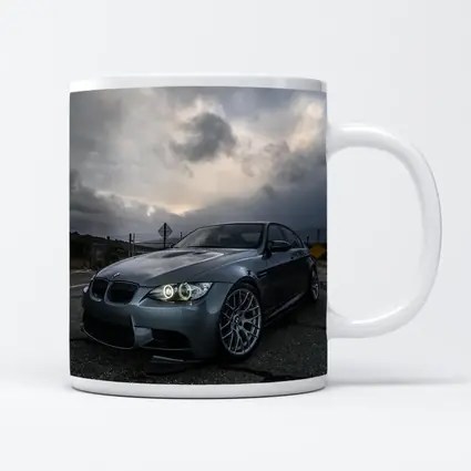 BMW M3 Matte Gray Stormy Sky Road