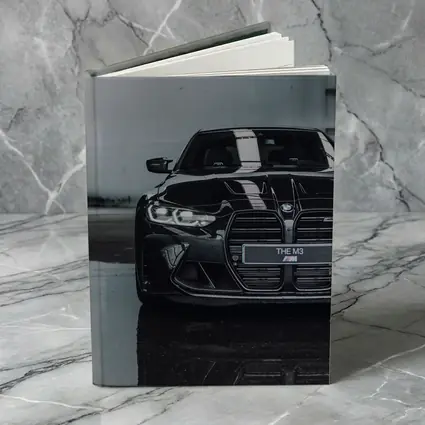 BMW M3 Black Front View Wet Pavement