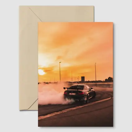 BMW M2 Drifting Burnout Sunset Track