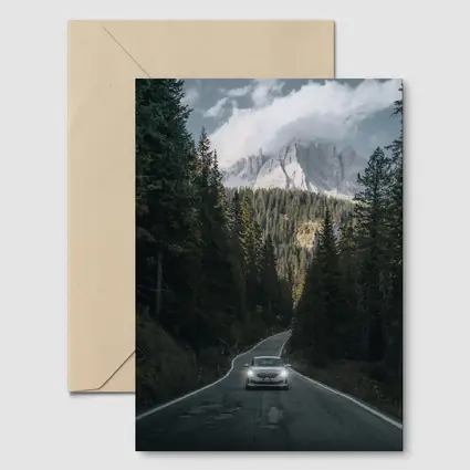 BMW Sedan Mountain Forest Road Drive