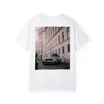 BMW M3 Gray Parked On Cobblestone Street