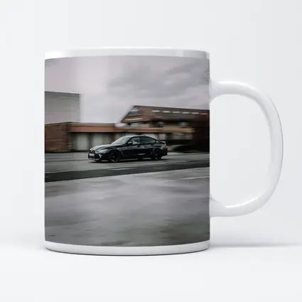 BMW M3 Black Sedan Street Motion Shot