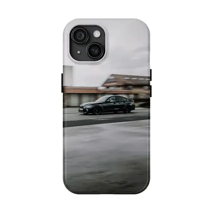 BMW M3 Black Sedan Street Motion Shot