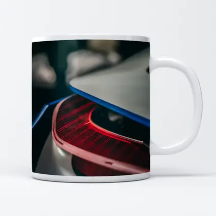 Porsche Taycan Red Tail Light Close Up