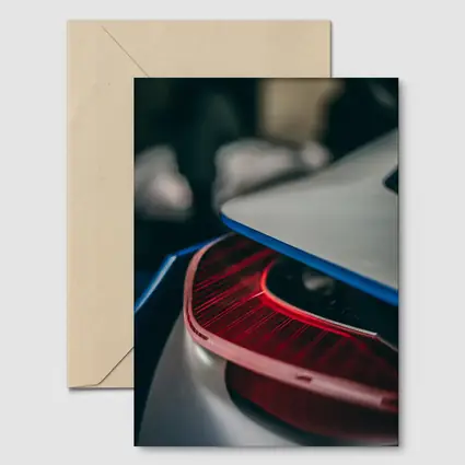 Porsche Taycan Red Tail Light Close Up