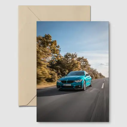 BMW 4 Series Teal Racing Open Road