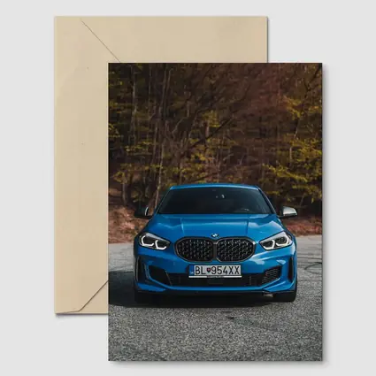 BMW One Series Blue Front Forest