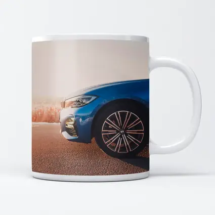 BMW 3 Series Blue Car Sunny Road