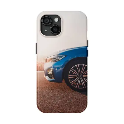 BMW 3 Series Blue Car Sunny Road
