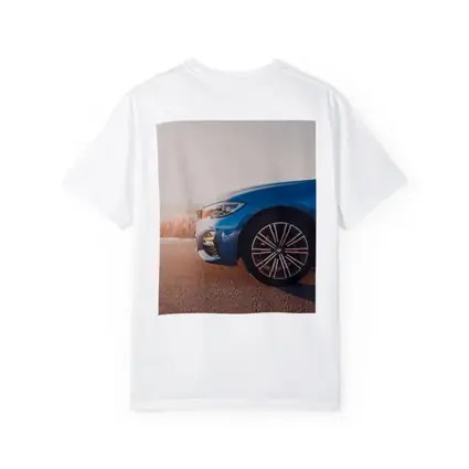BMW 3 Series Blue Car Sunny Road