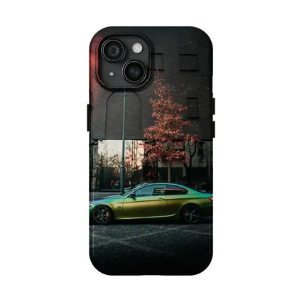 BMW M3 Green Wrap Urban Street Scene
