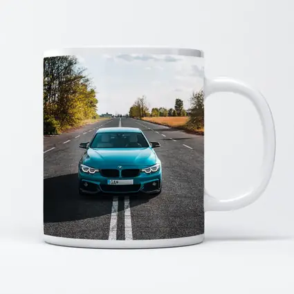 BMW 4 Series Teal Open Road Front View