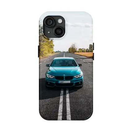 BMW 4 Series Teal Open Road Front View