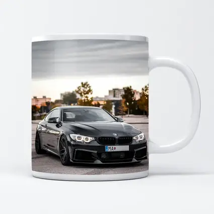 BMW 4 Series Black Coupe City Background
