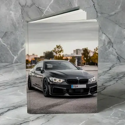 BMW 4 Series Black Coupe City Background