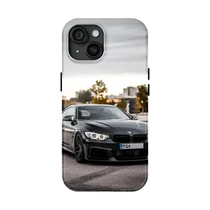 BMW 4 Series Black Coupe City Background