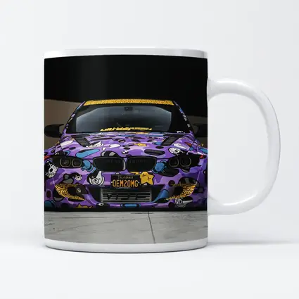 BMW M3 Purple Cartoon Wrap Street Low