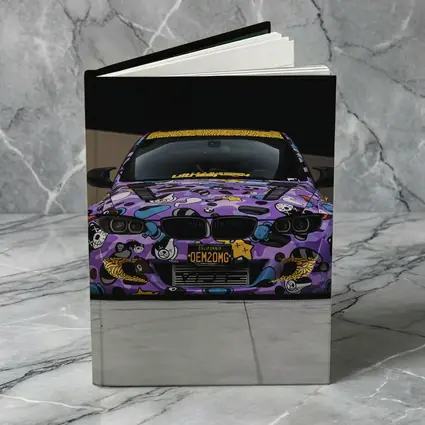 BMW M3 Purple Cartoon Wrap Street Low