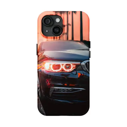 BMW 5 Series Black Front Sunset Palms