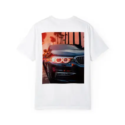 BMW 5 Series Black Front Sunset Palms