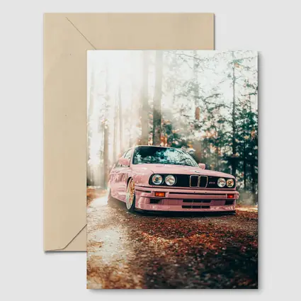 BMW M3 E30 Pink Forest Sunlight