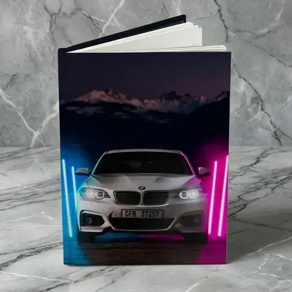 BMW 2 Series Neon Lights Night Scene