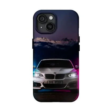 BMW 2 Series Neon Lights Night Scene