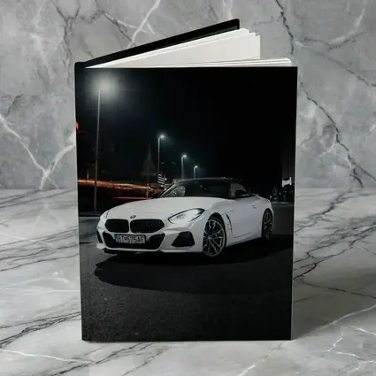 BMW Z4 White Roadster City Night