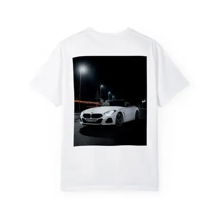 BMW Z4 White Roadster City Night