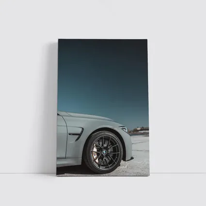 BMW M3 Gray Front Wheel Teal Sky