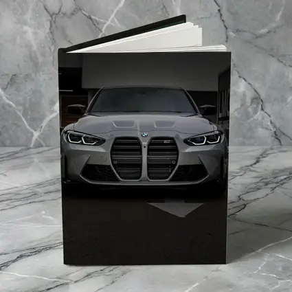 BMW M3 Gray Front View Street
