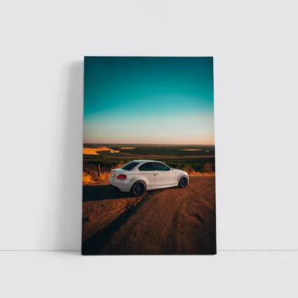 BMW 1 Series Coupe White Sunset Countryside