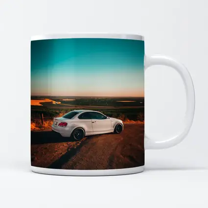BMW 1 Series Coupe White Sunset Countryside