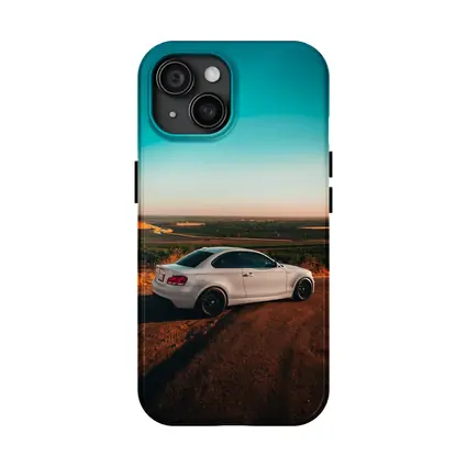 BMW 1 Series Coupe White Sunset Countryside