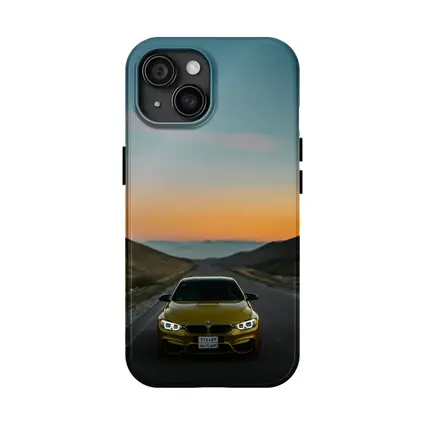 BMW M4 Yellow Mountain Road Sunset