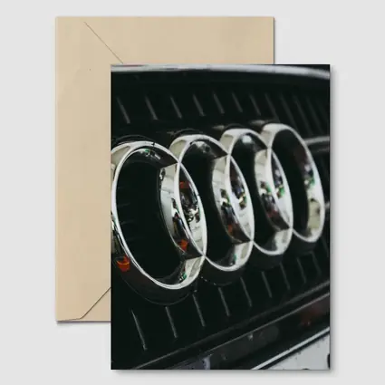 Audi Four Rings Chrome Grille Close Up