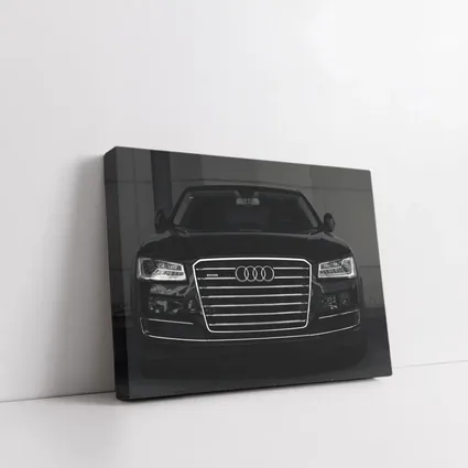 Audi A8 Black Luxury Sedan Front View