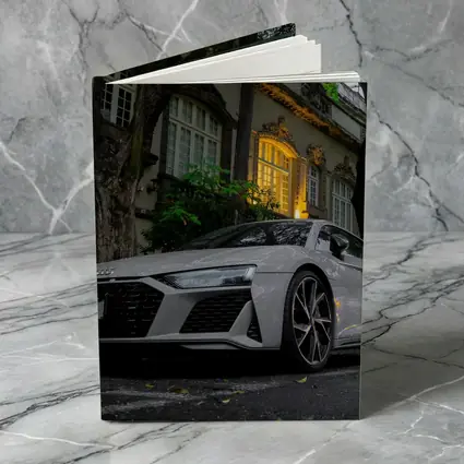 Audi R8 Parked Outside Elegant Mansion