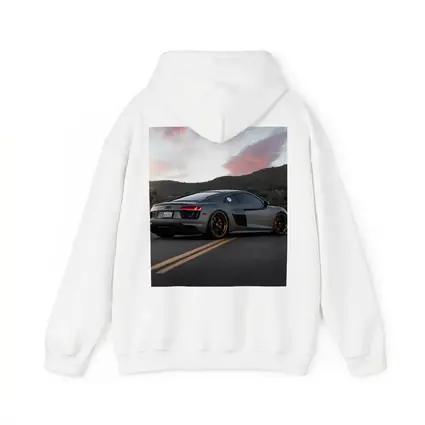 Audi R8 Gray Supercar Mountain Sunset Road